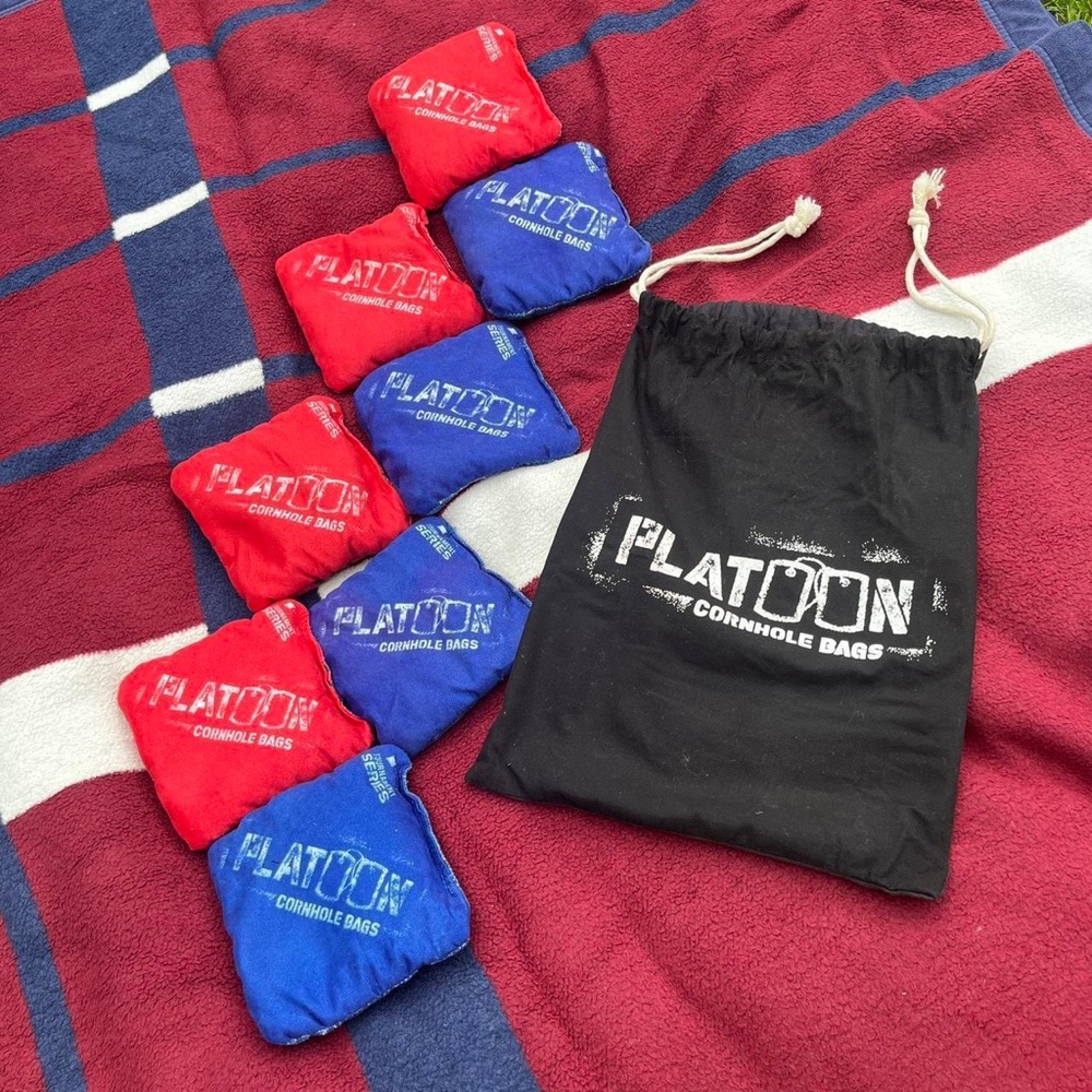 Play Platoon Tournament Series Cornhole Bags Pro Style Dual Sided 4th of July